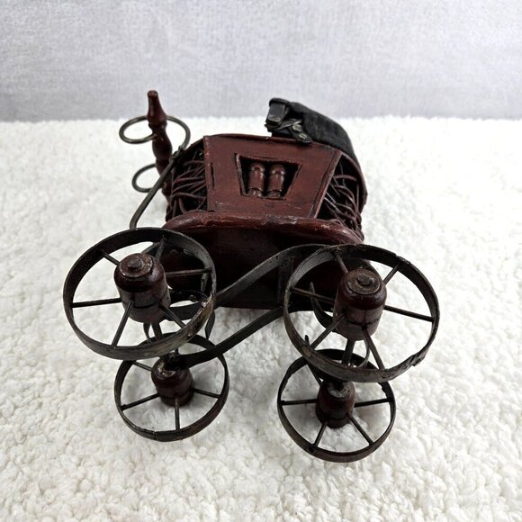 VTG Antique Miniature Baby Stroller Pram 8" High Victorian Gothic Decor Carriage - Picture 11 of 16